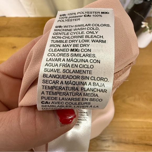 White House Black Market Blush Pink long sleeve Utility Blouse – women’s Size M - Picture 5 of 8